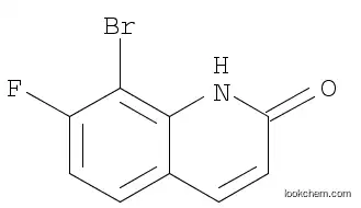 Molecular Structure of 1001322-86-6 (8-BroMo-7-fluoroquinolin-2(1H)-one)